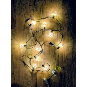 12ft 10-Bulb Decorative End-to-End Indoor TS-25 String LED USA-Plug Lights EUC